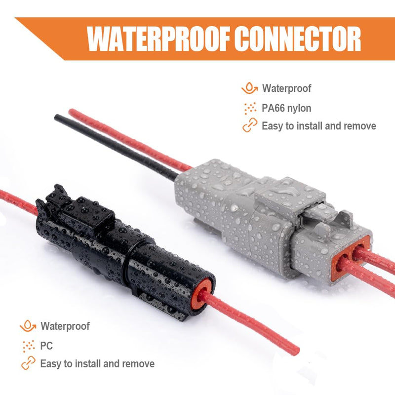 JRready ST6485 DTP DTHD Connector Kit, Deutsch Connector Kit with 2 4 Pin DTP Connectors and 1 Pin DTHD Connectors, Size 12 Solid Contacts 12-16AWG, Removal Tools