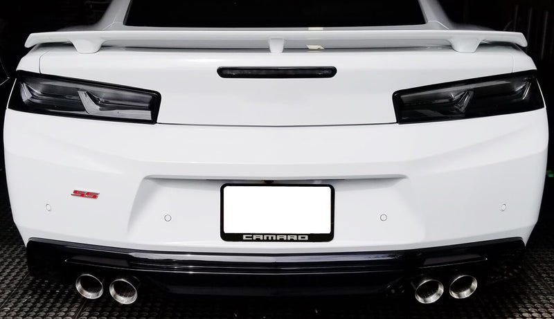 iJDMTOY Black Smoked Lens Rear Bumper Reflector Lenses Compatible With 2016-up Chevrolet Camaro, OE-Spec LH RH Assembly