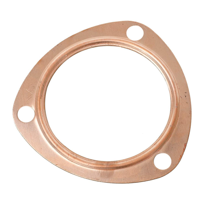 LucaSng 2 PCS 3 Inch Copper Header Exhaust Collector Gaskets, Exhaust Gaskets, Durable, Reusable for SBC BBC 302 350 454 383 Exhaust Gaskets (3 Bolt Pattern)