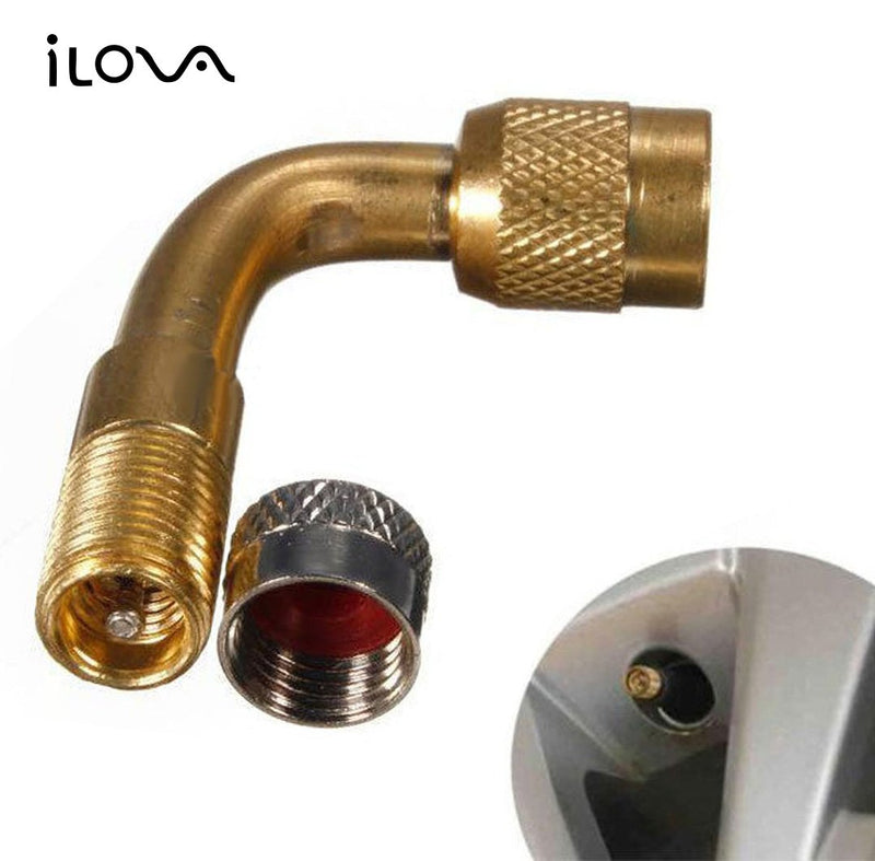 90 Degree Tyre Valve Extension Adaptor for Car Motorcycle Bike Scooter 2 Pack Universal Extenders