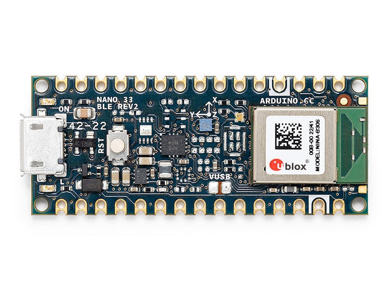 Arduino Nano 33 BLE Rev2 [ABX00071] - nRF52840 - Micropython, Small Form Factor, Bluetooth Low Energy, 3V3