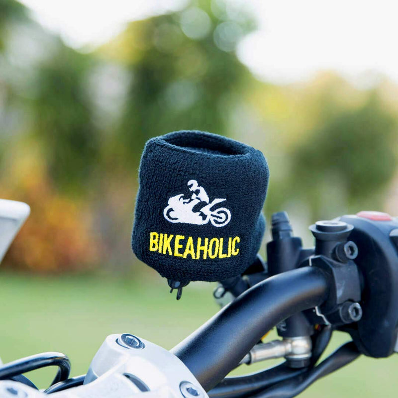 Brake Fluid Reservoir Cover Sock for Motorcycles, Sporbikes and Gifts by Moto Loot (Bikeaholic)