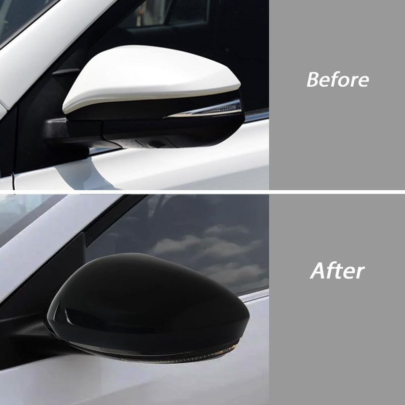 Black Rear View Side Mirror Cover Cap Trim Compatible with Nissan Sentra 2020 2021 2022 2023 Fit for Nissan Altima 2019-2023 Exterior Accessories (Black Rearview Mirror Cover) Black Rearview Mirror Cover