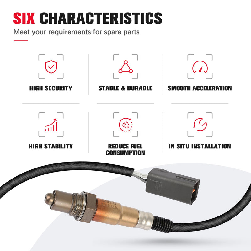 O2 Oxygen Sensor Compatible for Mazda 3 & for Mazda 2, 2010 2011 2012 2013, L4 2.0L 2.5L, Downstream, Bank 1 Sensor 2, 234-4398, 234-4467, 250-24872