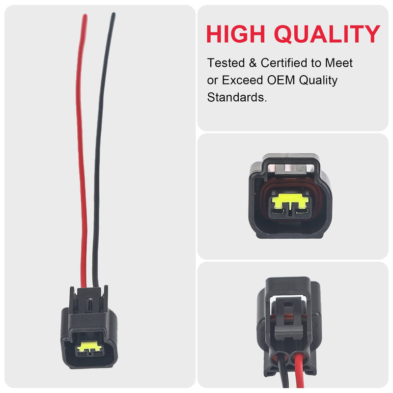 Modular Ignition Coil Female Connector Plug Wire Harness Pigtail Fits for 4.6L 5.4L 6.8L Ford F150 F250 F350 Super Duty Mustang Explorer Expedition Crown Victoria (8Pcs)