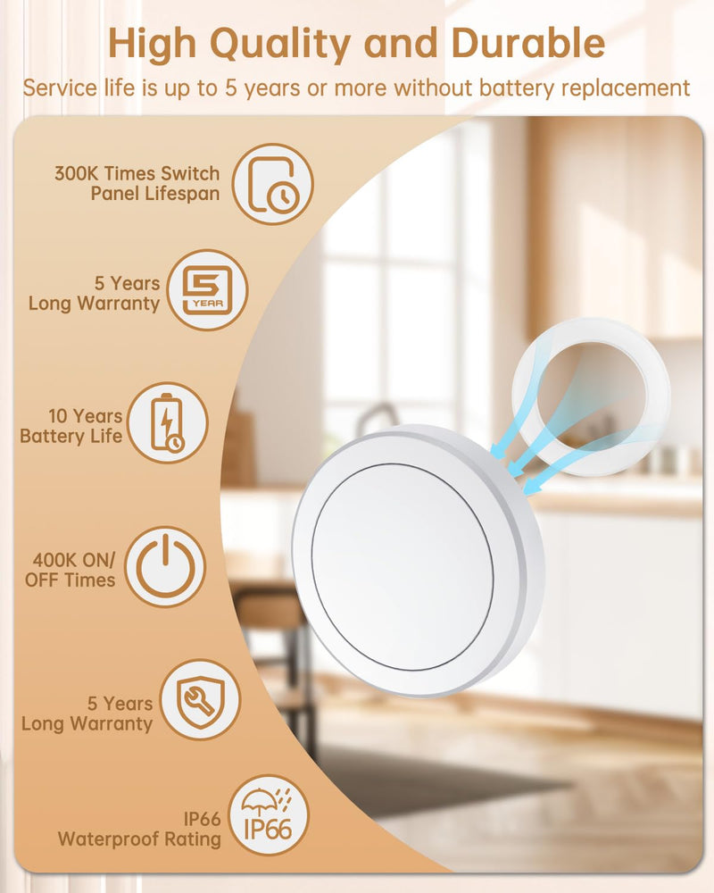 Garbage Disposal Button Kit, 15A/1500W Wireless Remote Control Outlet, No Drilling Garbage Disposal Switch ,4000V Anti-Surge, 500ft RF Range, Remote On Off Switch for Outlet SW-R05&CK1A
