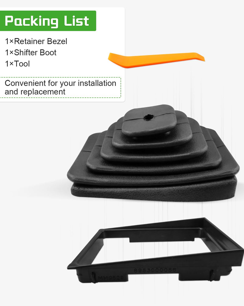 53000056 Shifter Boot and Retainer Bezel Kit 52078558 Fit for Jeep Wrangler TJ 1997 1998 1999 2000 2001 2002 2003 2004