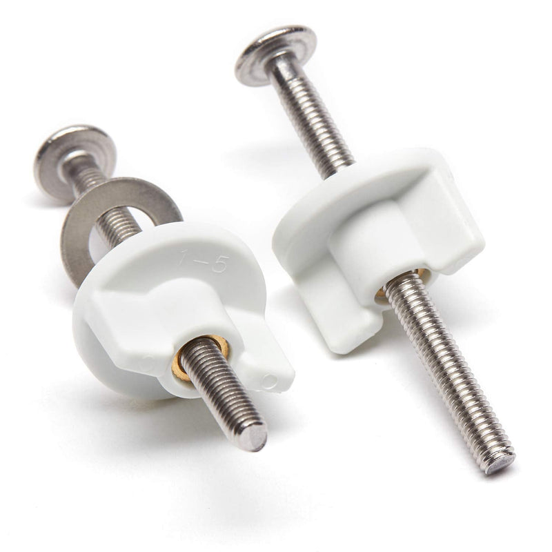 Hibbent Universal Toilet Seats Screws and Bolts, Metal Toilet Seat Hinges Bolt Screws with Fixings Expanding Rubber, Toilet Seat Replacement Parts Kit(5 Choices)