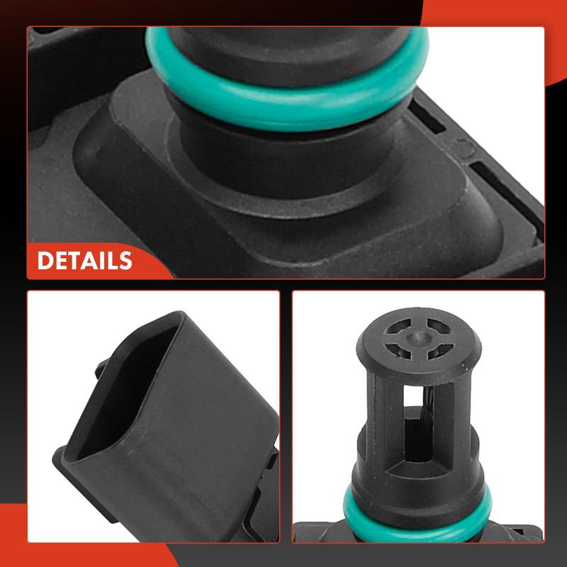 A-Premium Engine Manifold Pressure (MAP) Sensor [4 Pins] Compatible with Ford F-150 F150 2011-2016, Transit-150/250/350/350 HD 2015-2021/2023, Expedition 2015-2017 & Lincoln Navigator 2015-2017, 3.5L