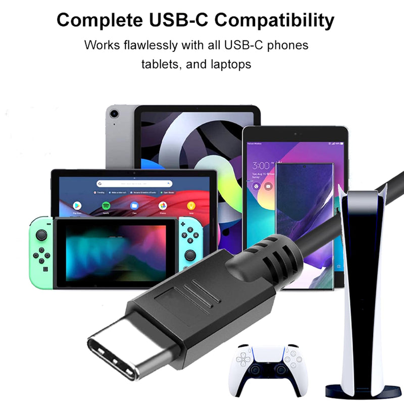 Long USB2.0 A to C Cable 60FT,USB2.0 A Female Cable to USB C Male Cable usb2.0 Data Compatible with Hard Drive, Camera, DVD Player, TV, Flash Light, Hub, Monitor, Speaker, and More