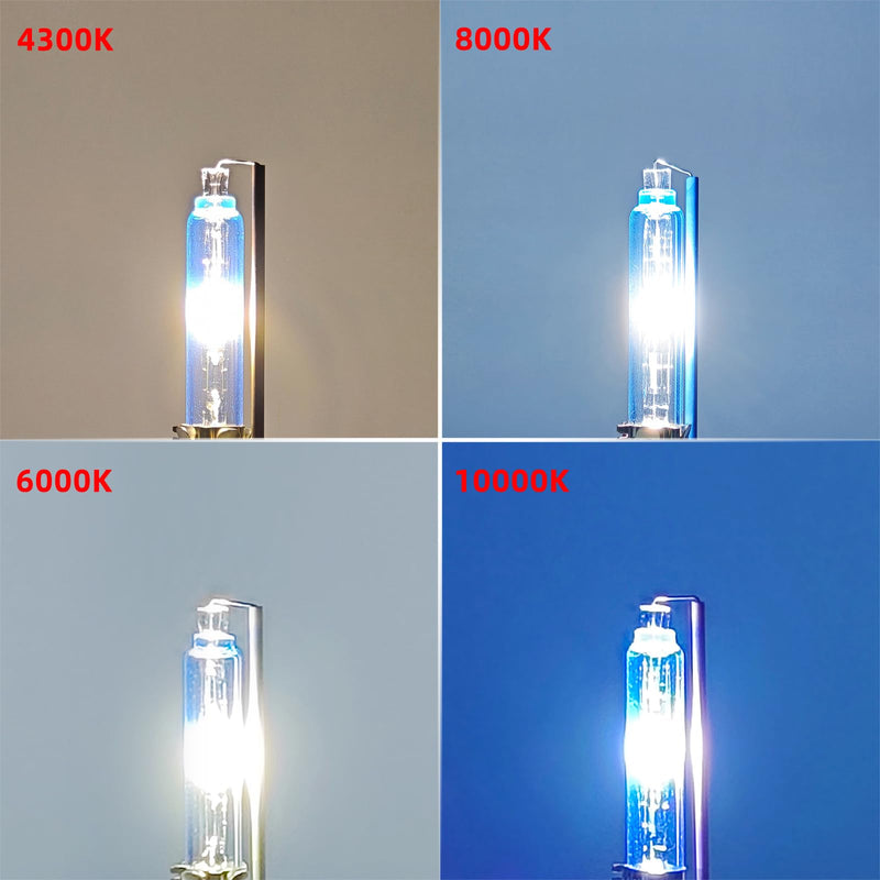 Sinoparcel D3S Xenon HID Headlight Bulbs - 8000K 35W High Low Beam 66340 42403 42302 Replacement Lights - Pack of 2 8000K White with Blue Tinge