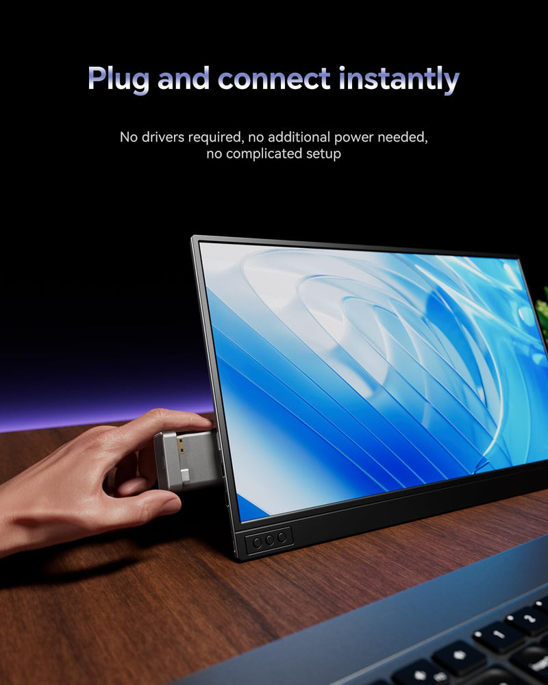 AOOSTAR Wireless HDMI Display Adapter, 1080P AirPlay & Miracast Dongle