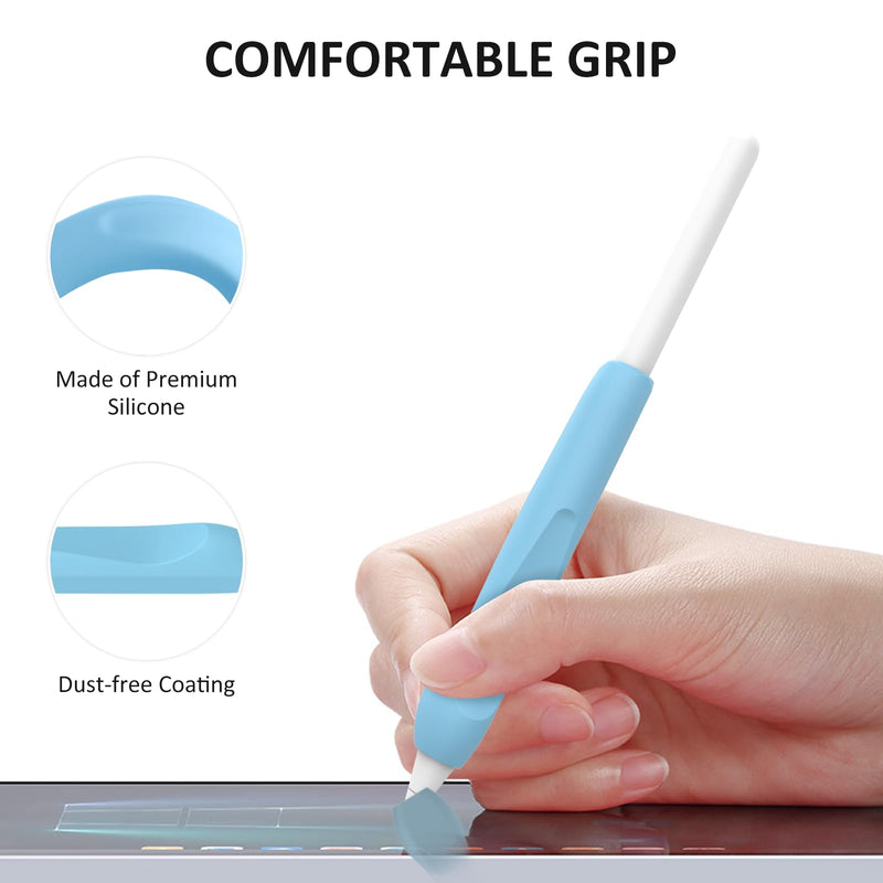 NIUTRENDZ Silicone Grips for Apple Pencil (Midnight Blue, Apple Pencil Pro&2nd&USB-C) Apple Pencil Pro & 2nd & USB-C Midnight Blue