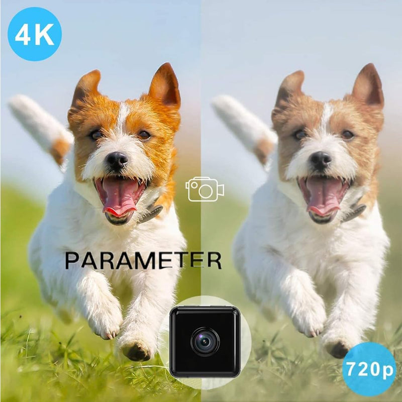 Small Indoor Outdoor Camera Security Wireless Home Cameras 4K Mini WiFi Pet Camaras, HD Tiny Nanny Cam,Wide Angle,Night Vision, Home Indoor Outdoor Camara,Can No Need WiFi Cams For House Security Black Grey