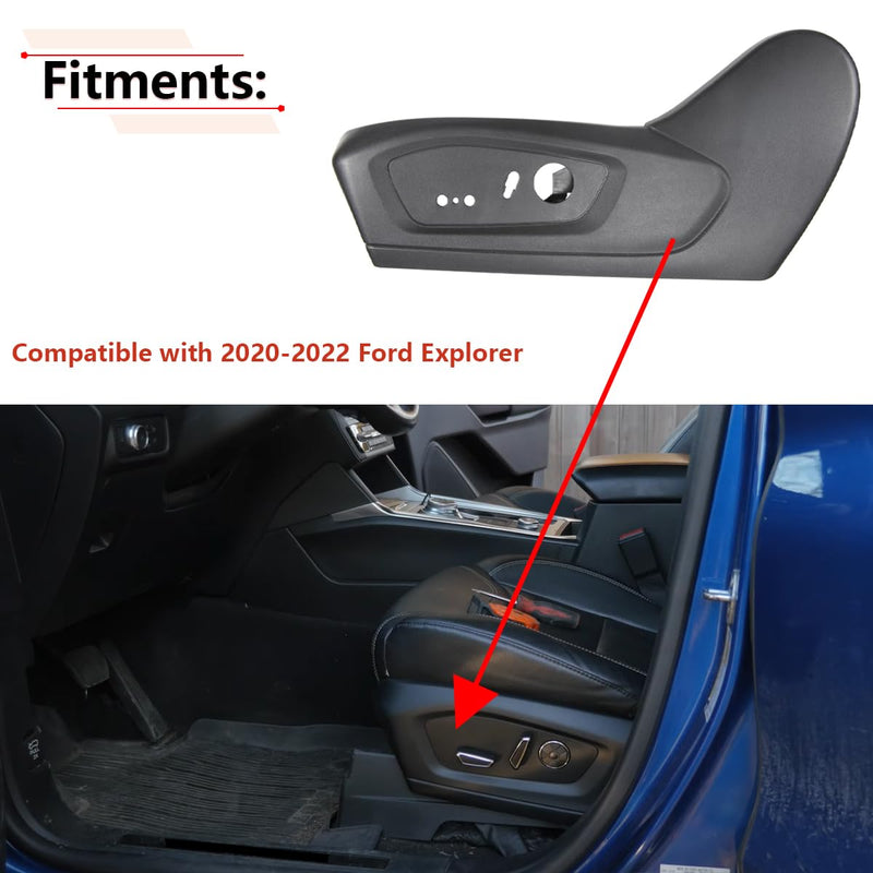 RLB-HILON Driver Side Seat Trim Cover Compatible with Ford Explorer 2020 2021 2022 2023 Year, Front Left Seat Track Cover