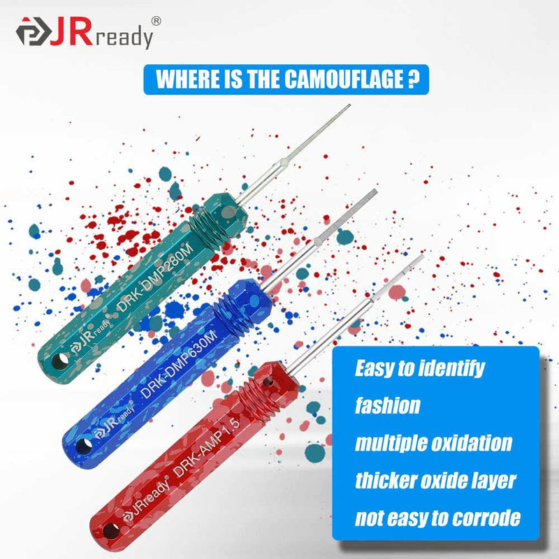 JRready ST5234 Pin Extractor Tool Set for AMP Super Seal1.5 /Metri Pack 150,280/TE 968880,968849/ JST Connector kit,Automotive Wire connectors Sealed Male/Female Terminal Removal Tool Kit 5PCS