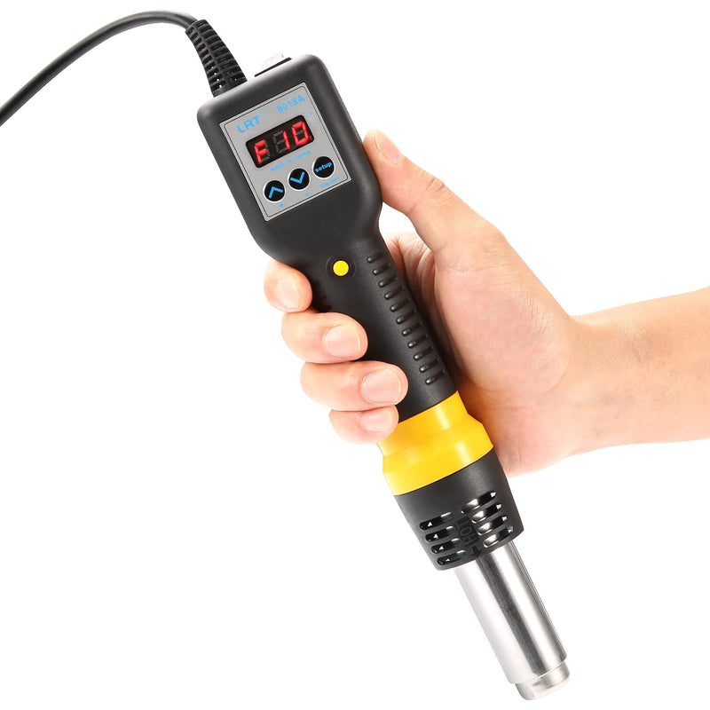 LRT 8018A Professional Hot Air Rework Station with Digital Temperature Control - 600W SMD Desoldering Gun, 3 Nozzles & LED Display for Electronics Repair, PCB Soldering, Phone Fixing Tools