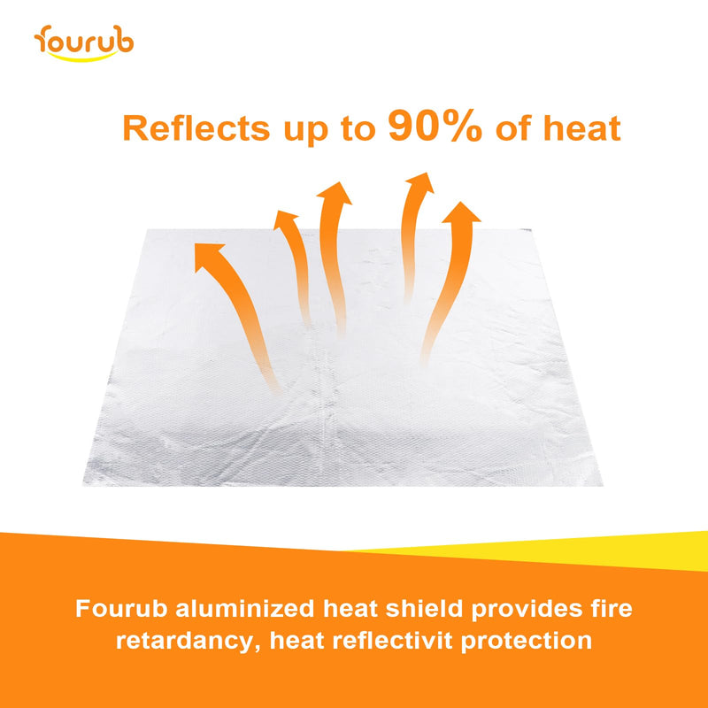 Automotive Aluminized Heat Shield Up to 2280°F High Temp Thermal Barrier Fiber (None Adhesive Backed) (1/4" X 36" X 24") 1/4" X 36" X 24"