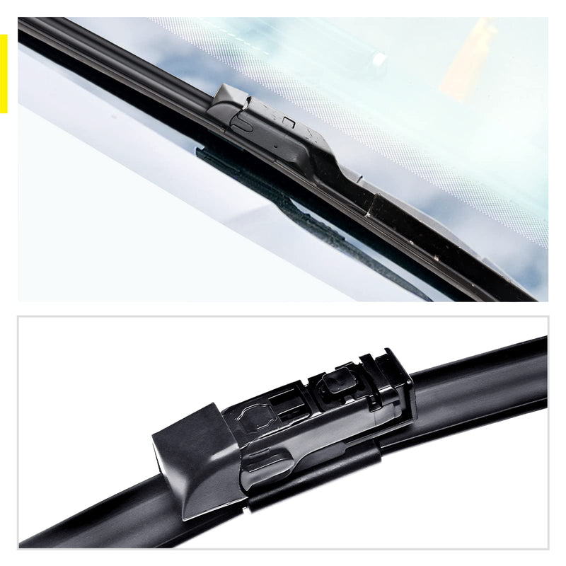 3 Wipers 26"/18"/16" Replacement For SUBARU Outback 2022 2021 2020 (Set of 3), 26 Inch+18 Inch Windshield Wiper Blades with 16 Inch Rear Wiper Blade 26"+18"(Push Button S 19mm)+16B