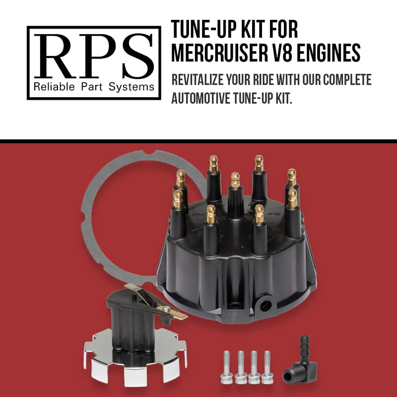THUNDERBOLT Distributor Cap and trigger wheel Rotor Kit with gasket and screws for Mercruiser 5.0, 5.7, 7.4, 8.2 5.0L 5.7L 7.4L 8.2L V8 engines 805759Q3, 805759T3 18-5935.