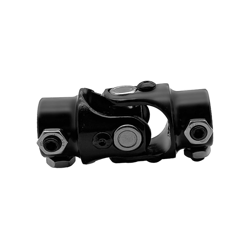 U Joint 3/4" DD x 3/4" DD Black Universal Steering Shaft Coupler with 3/4" DD x 3/4" DD Column 1