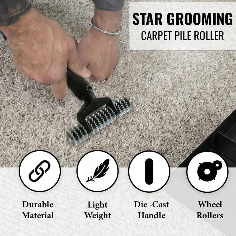 ZY393 Seaming Roller Seaming Spiked Star Grooming Carpet Pile Roller