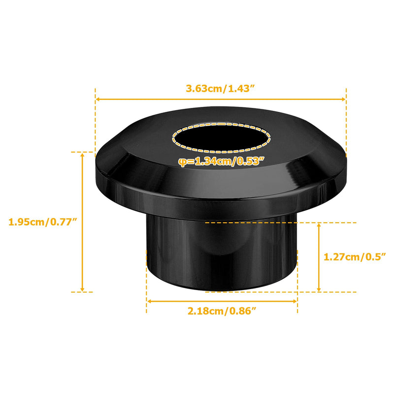 Wsays CNC Handlebar Riser Bushings Solid Billet Aluminum Compatible with Harley Touring Street Electra Road Glide Road King 1983-2025 Fit Softail 2018-2025 Oxidized Black