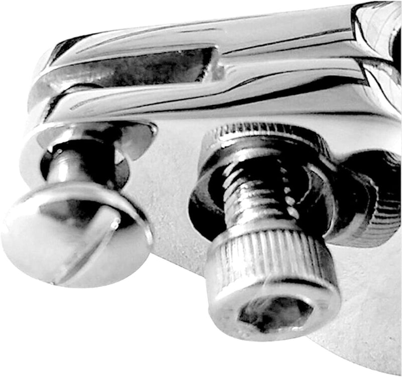 2Pcs Boat Bimini Top Hinged Jaw Slide, Stainless Steel 316 Marine Boat Canopy Tube Clamp Fitting Boat Accessories (Type: with Lock nut, 1inch) Type: with Lock nut