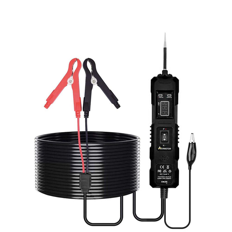 6V-48V DC Car Power Circuit Probe Tester with Dual LED Lights,Electric Circuit Tester Automotive,Fuse & Voltage Tester,Electrical Automotive Digital Display Short Finder with 4.5M Cable
