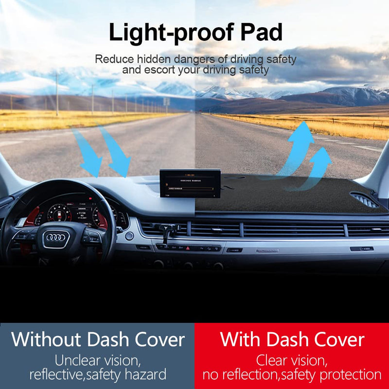 Dashboard Cover Dash Cover Mat Pad Compatible with 1999-2006 GMC Sierra/Chevy Chevrolet Silverado,2000-2006 GMC Yukon XL/Chevy Suburban Tahoe Avalanche(99-06, Black)