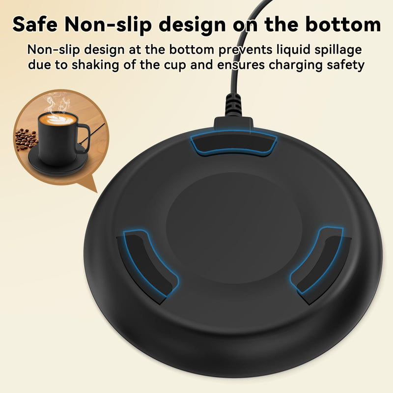 Charging Coaster 2 Compatible with Em/BER Temperature Control Smart Mug 2 and 1,Cisain Charging Dock Base for Smart Coffee Cup Warmer Heated Travel Mug,Black