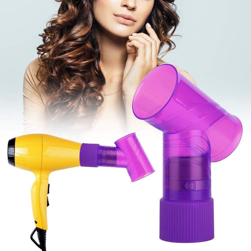Magic Hair Roller Drying Diffuser Blow Dryer Wind Curl Hair Dryer Cover Hair Styling Tools (Purple) purple
