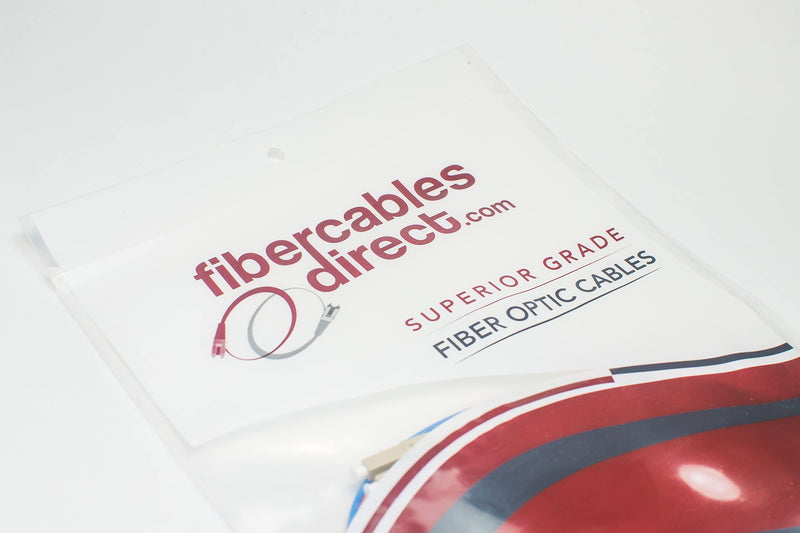 FiberCablesDirect LC-ST OS2 Fiber Patch Cable - 10Gb Duplex 50/125µm Singlemode Corning Glass | 2M (6.56ft) | Bulk Networking, Data Centers, Telecom, Enterprise Applications LC ST