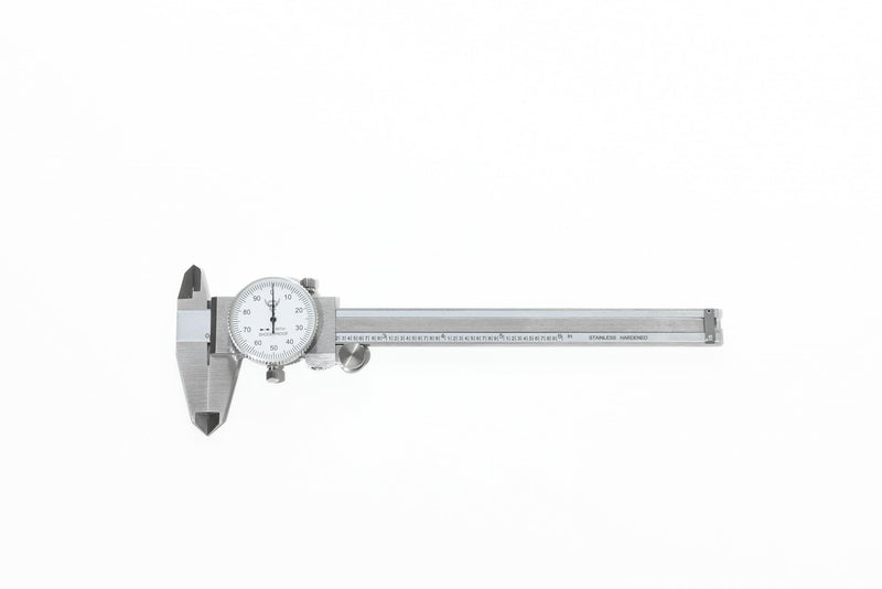 PEC Dial Caliper 0-6 Inch, Stainless Steel Precision Measuring Tool with Shock-Proof Dial, High Accuracy ±0.001" 0-6“