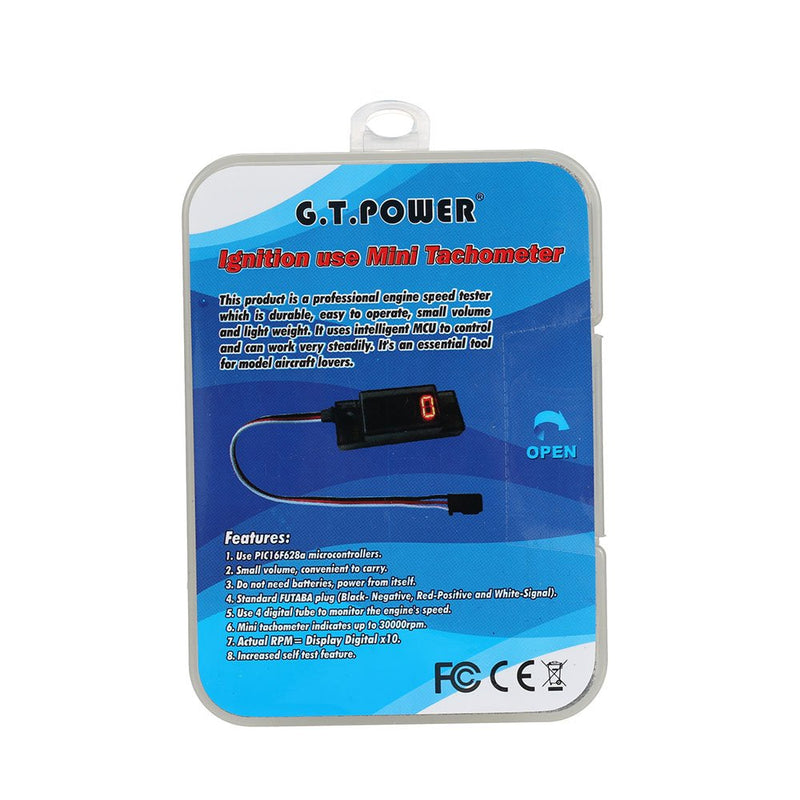 GoolRC G.T.Power Ignition Mini Tachometer Revolution Meter for RC CDI Petrol Gas Engine