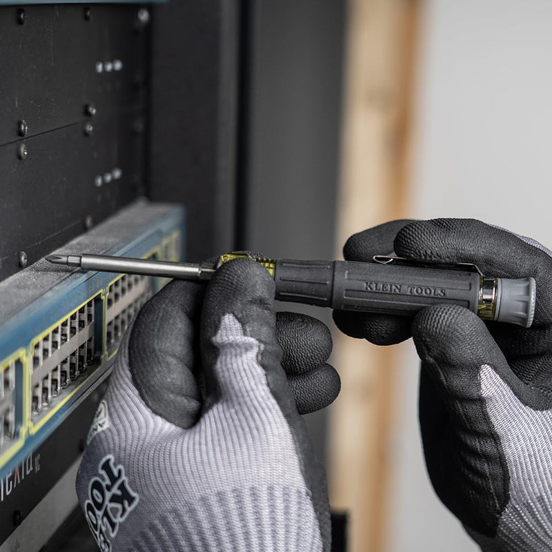  [AUSTRALIA] - Klein Tools 32600P Mini Precision Screwdriver with Pocket Clip, 13-in-1 Magnetic All-Purpose Driver with Nut Drivers, Phillips, Slotted, and TORX Tips