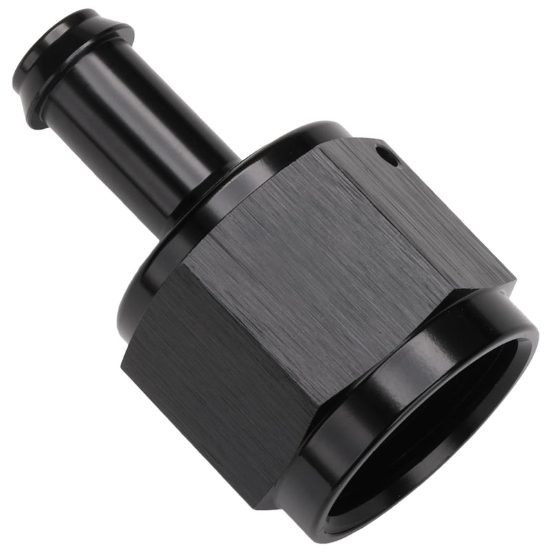 10AN Female to 3/8 Barb Hose Fitting Adapter Straight Swivel Aluminum Black 10AN to 3/8" Black - Straight