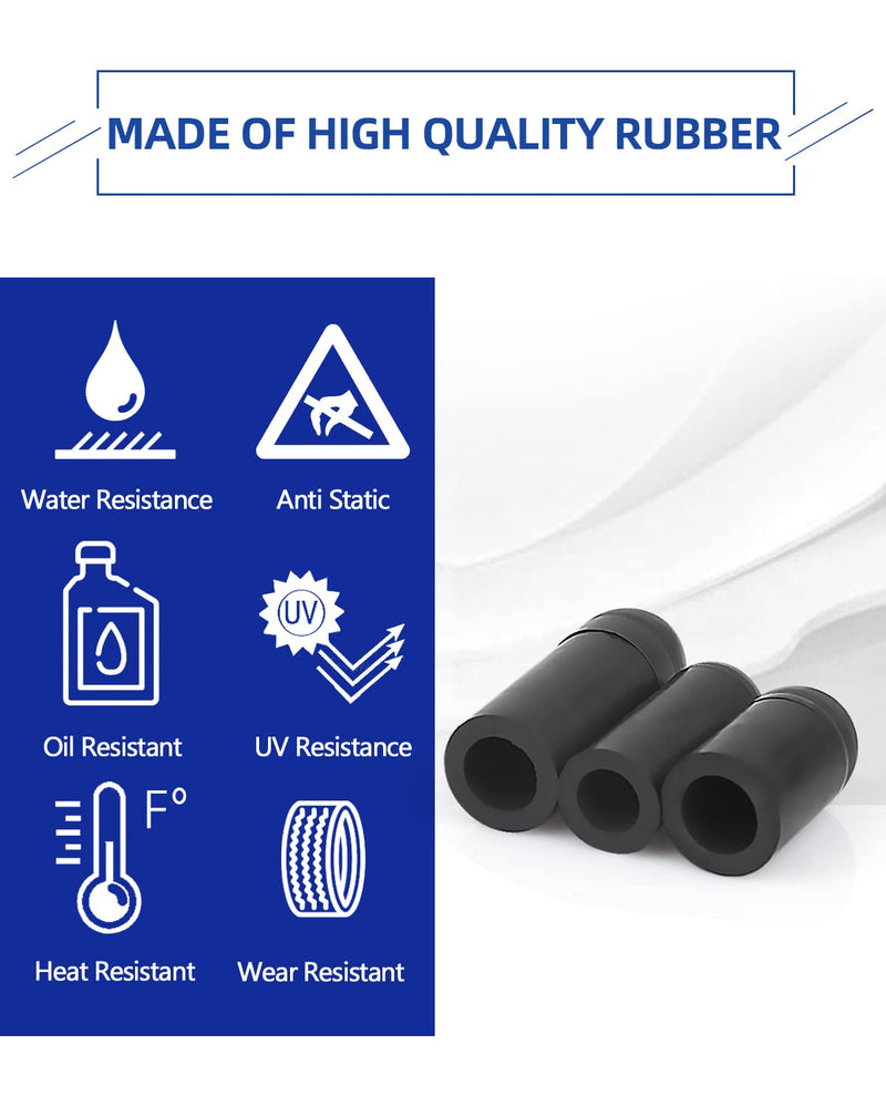 Vacuum Caps Rubber Plug Kit, 165 PCS 14 Size Assorted Vacuum Plugs Hose End Caps Assortment Kit for Carburetor, Manifold, Automotive 3/16'' 5/16" 7/32" 1/4" 5/32'' 3/8'' 1/8'' 1/2"