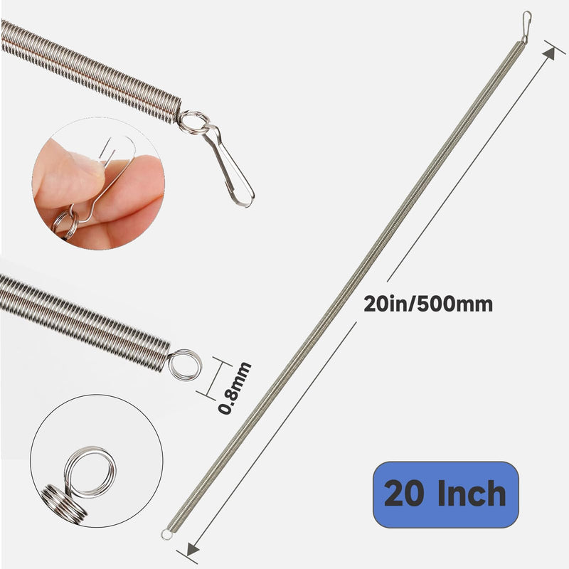 4Pcs Screen Door Springs, Wire Tension Springs with Hook Ends for Door, Gate, Camper (Screen Door Spring, 20 Inch-4PCS) screen door spring