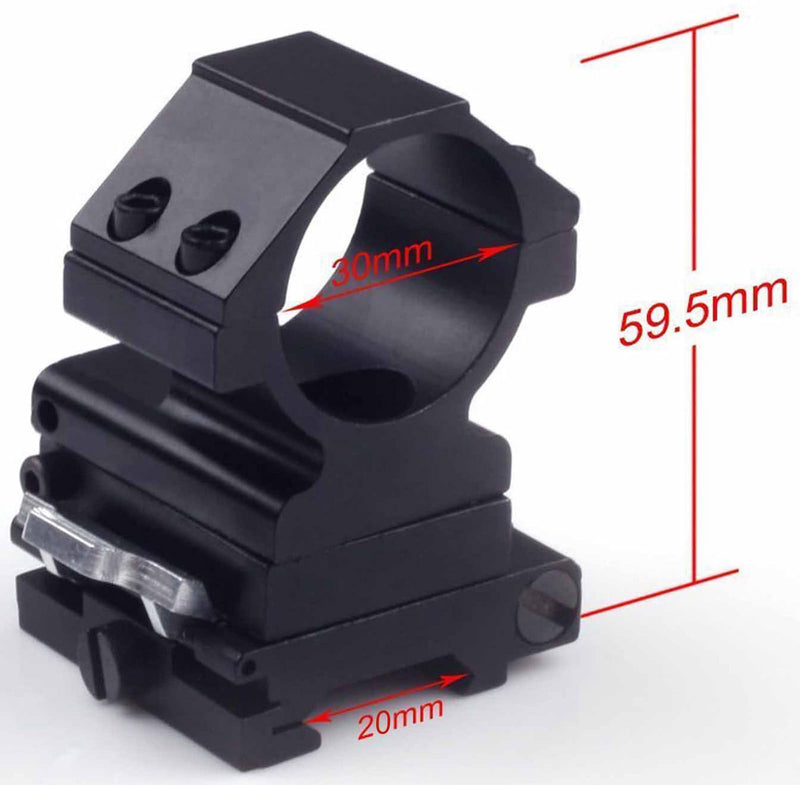 3X Magnifier Scope Sight Flip to Side Quick Detach Compatible with 20mm Picatinny Weaver Rail