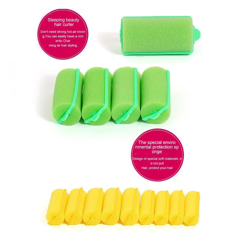  [AUSTRALIA] - Leier 27Pcs/lot Magic Foam Sponge Hair Curlers Roller Salon Hairdressing Hair Styling Barber Benders Hair Rolling Tool
