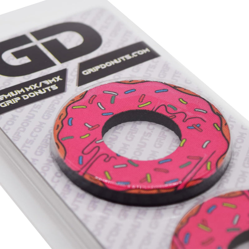 Doughnut Collection - Gripdonuts.com Premium MX BMX Dirt Bike Motorcycle Grip Donuts (13 Variations) Pink