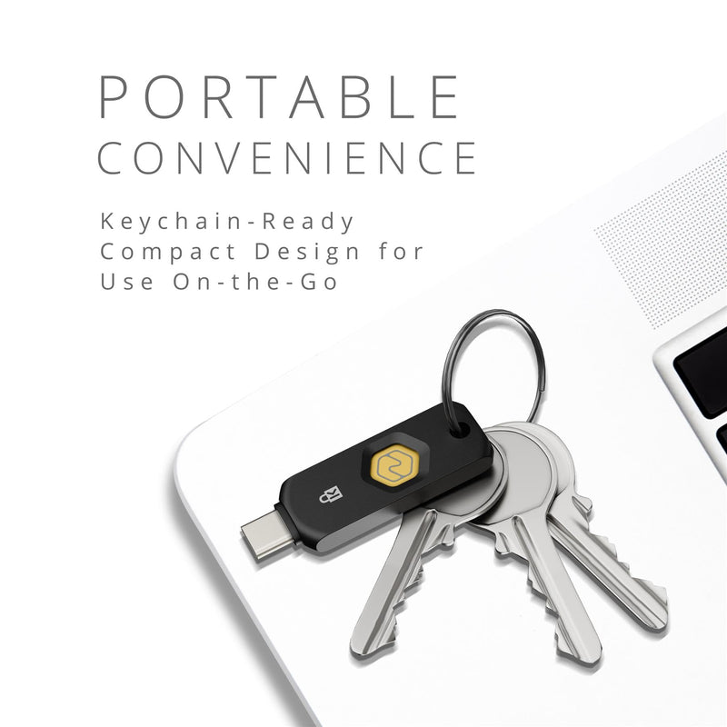Kensington VeriMark NFC+ USB‑C Security Key, FIDO2/WebAuthn Hardware Authenticator for Passwordless Login, Works with Windows, macOS & Chrome OS, K64739WW | FIDO2/WebAuthn hardware authenticator, passwordless login, NFC and USB-C, works with Windows, m...