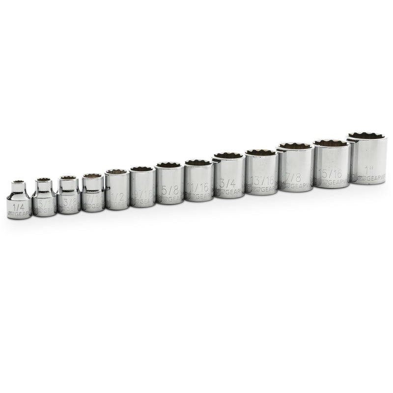 GEARWRENCH 13 Pc. 3/8" Drive 12 Pt. Standard Socket Set, SAE - 80561