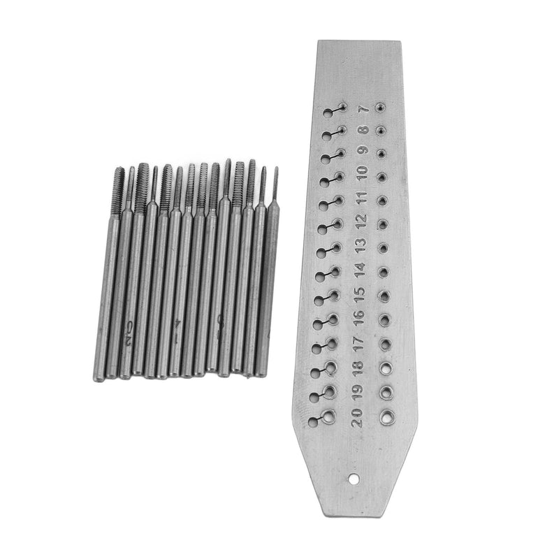 14pcs Tap and Die Set Jewellers Miniature Thread Tool Kit for Jewelry Making Watch Repair