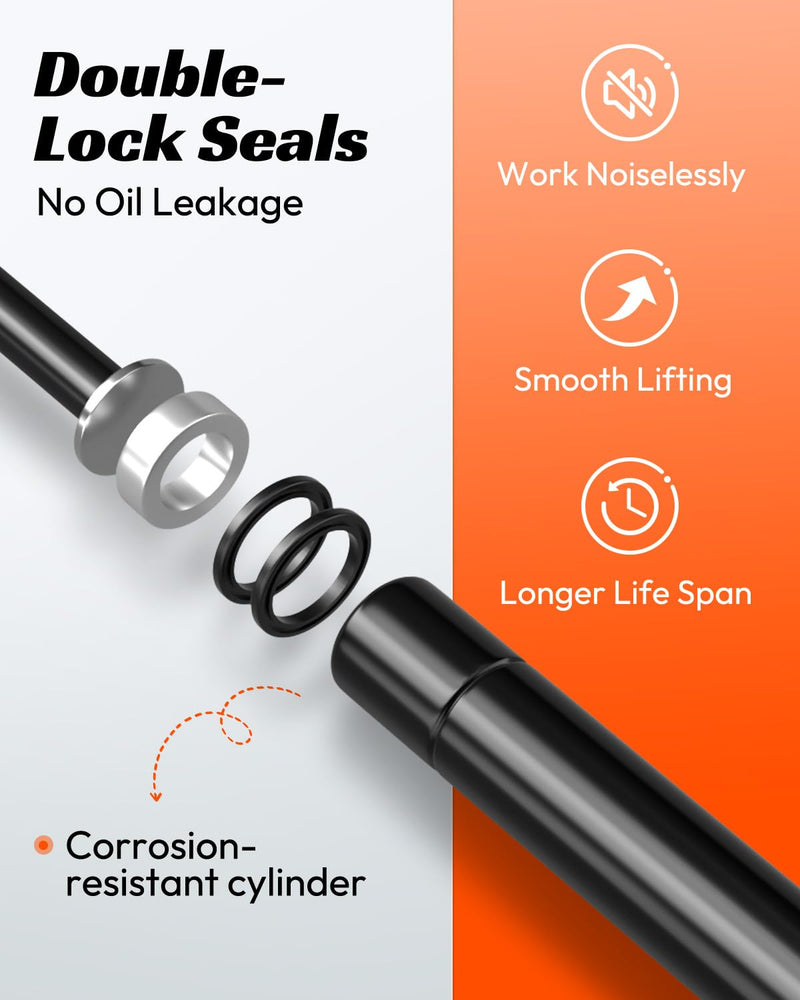 16 Inch 38 Lbs Shocks A.R.E Truck Cap Struts C1609209 15.7 in 38# Gas Spring Lift Support for Snugtop Camper Shell Window Leer Topper Replacement Parts 2 Pack C16-09209 16inch 38lbs