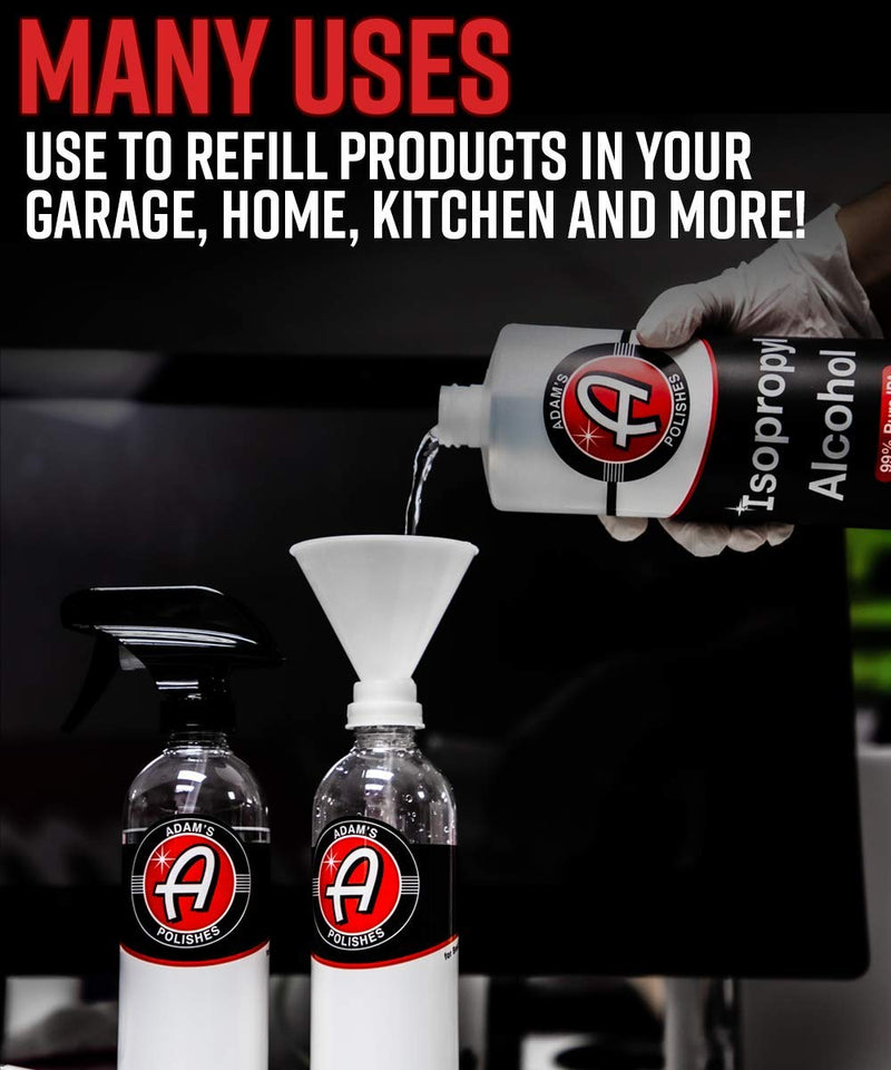Adam's Polishes EZ-Fill Threaded Funnel - Twist On Empty Spray Bottle Refill Funnel | for Home, Car Detailing Cleaning Supplies, Kitchen, Bath, Essential Oils Universal Fit for Various Size Bottles