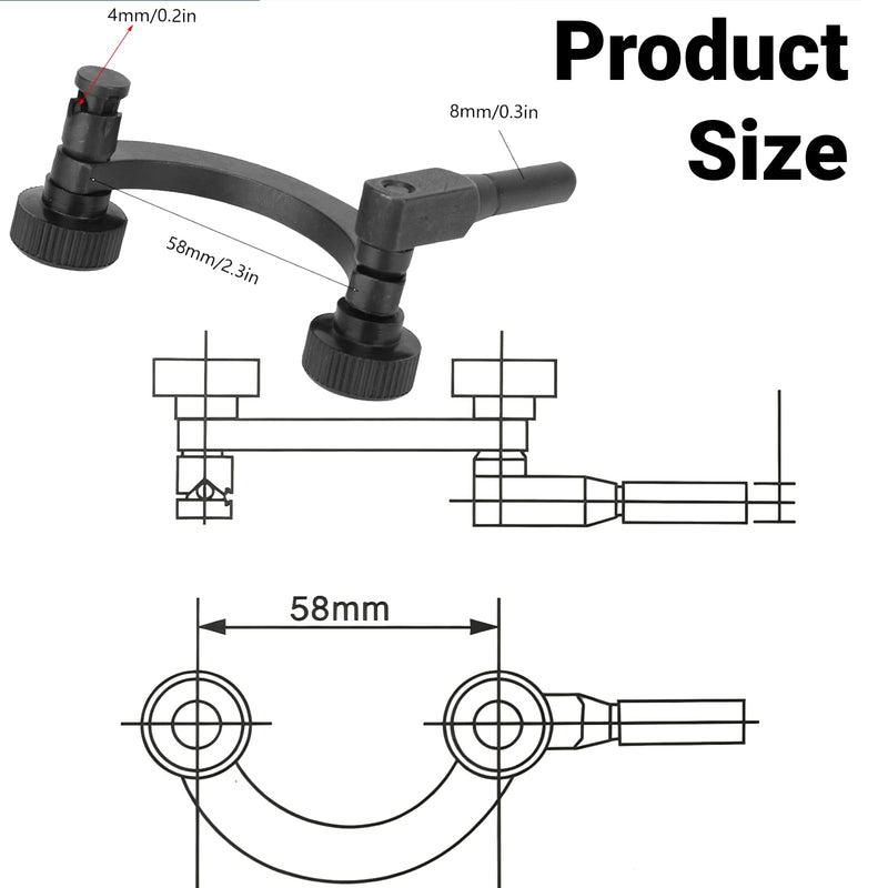Dial Indicator Holder 8mm Adjustable Center Arc Support Stand for Precise Machinist Mechanics Gauges