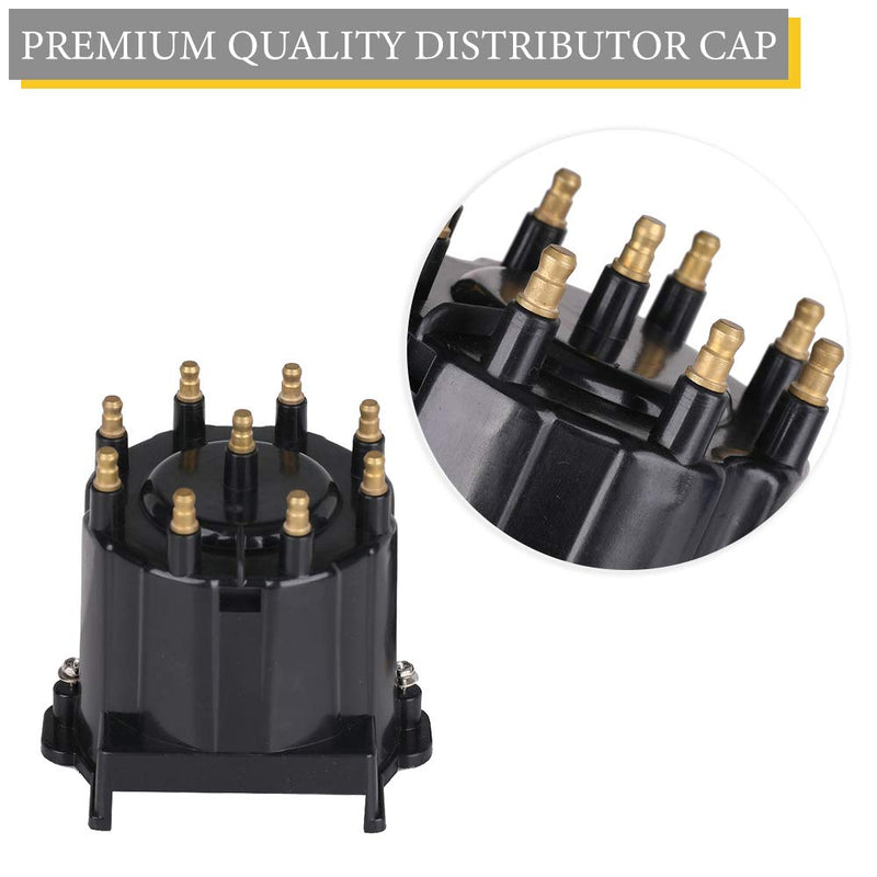 Distributor Cap and Ignition Rotor Kit for Marinized 5.0L, 5.7L, 350 V-8 MerCruiser Engines Made by General Motors with Delco HEI Ignition - Replaces 808483Q1, 18-5281