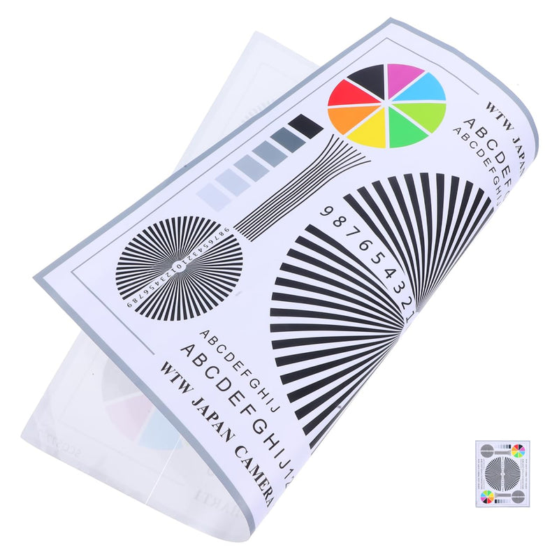 IMIKEYA Focus Calibration Card: Camera Lens Test Chart - CCTV Installation Tool & Security Alignment Accessory/Premium Equipment Color Wheel Lens Test Chart